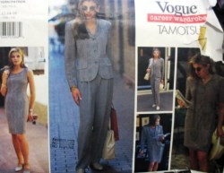 1546 VOGUE TAMOTSU JACKET,  SHEATH DRESS, TOP, SKIRT,  PANTS PATTERN 12-16
